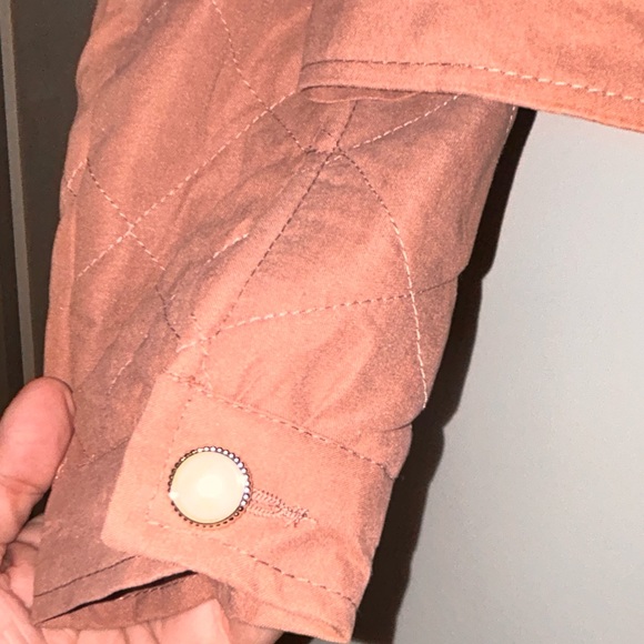 🟤Quilted soft Pearl button jacket⚪️ - Picture 5 of 6